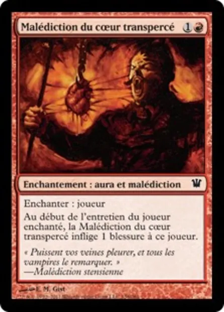 Malédiction du cœur transpercé, carte Magic ISD 138 — extension Innistrad