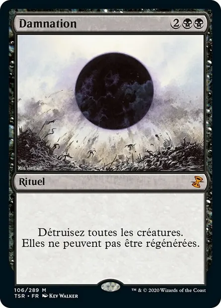 Damnation, carte Magic TSR 106 — extension Spirale Temporelle Remastered