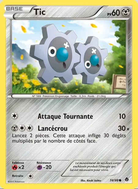 Tic, carte Pokémon EPO 74 — extension Pouvoirs Émergents