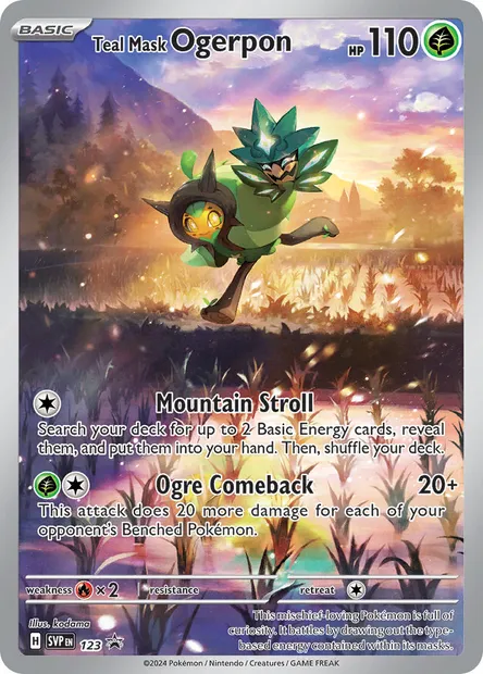 Teal Mask Ogerpon, Pokémon card PR-SV 123 — SVP Black Star Promos set