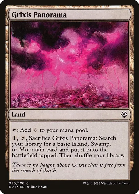Grixis Panorama, Magic card E01 95 — Archenemy: Nicol Bolas set