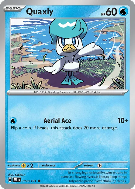 Quaxly, Pokémon card SSP 050 — Surging Sparks set
