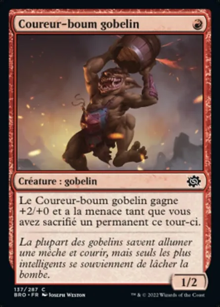 Coureur-boum gobelin, carte Magic BRO 137 — extension La Guerre Fratricide