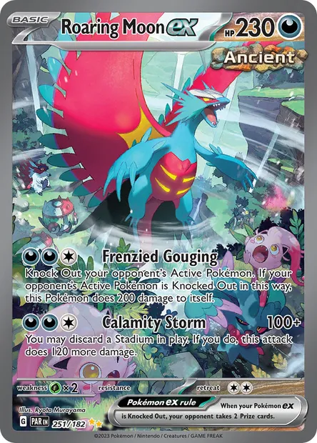 Roaring Moon ex, Pokémon card PAR 251 — Paradox Rift set