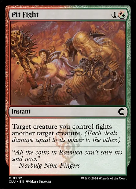 Pit Fight, Magic card CLU 202 — Ravnica: Clue Edition set