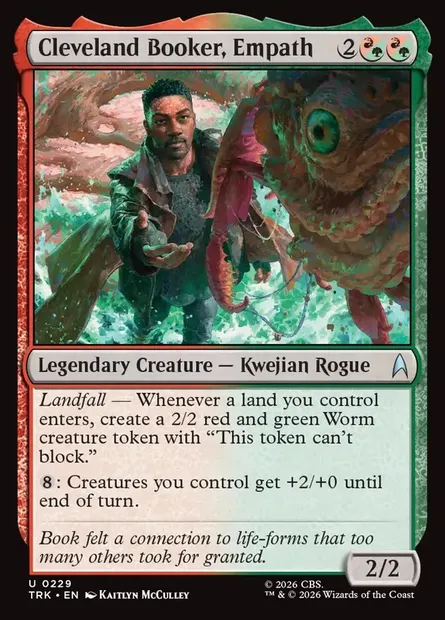 Cleveland Booker, Empath, Magic card TRK 229 — Star Trek set