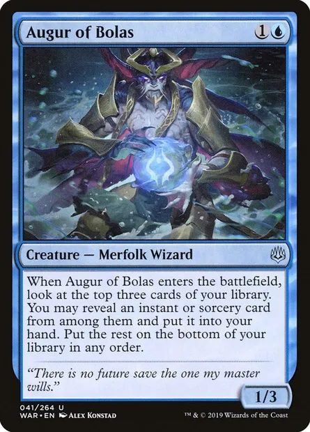 Augur of Bolas, Magic card WAR 41 — War of the Spark set