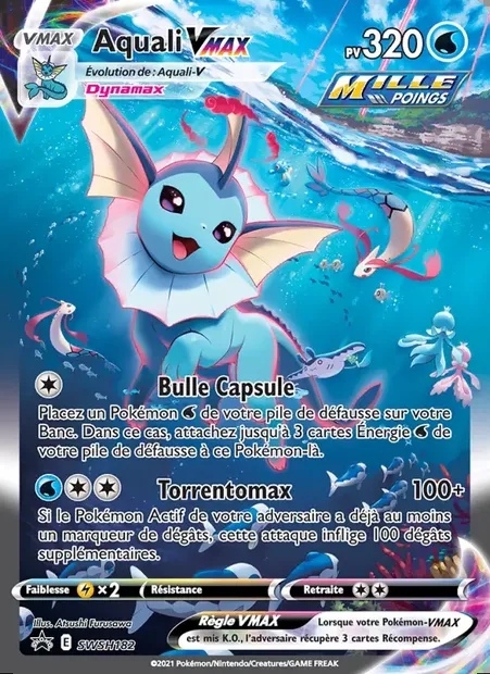 Aquali VMAX, carte Pokémon SWSH 182 — extension Promo SWSH