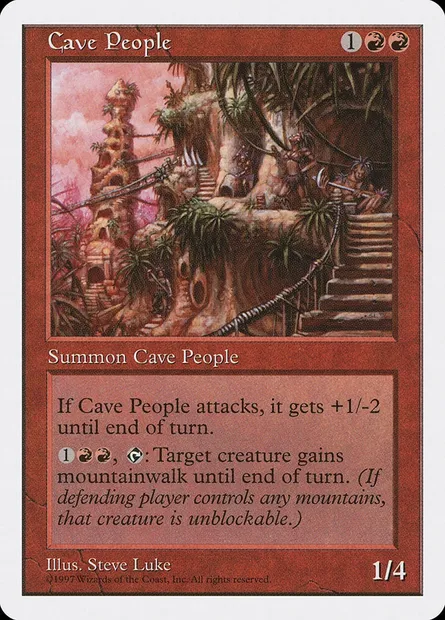 Peuple des cavernes, carte Magic 5ED 215 — extension Cinquième Edition