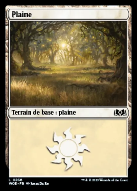 Plaine, carte Magic WOE 268 — extension Wilds of Eldraine