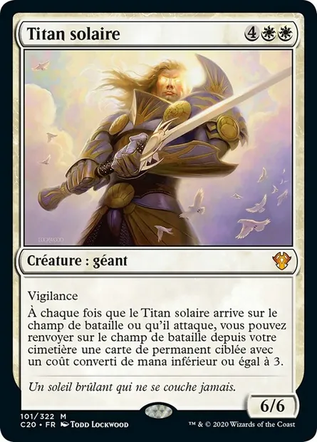 Titan solaire, carte Magic C20 101 — extension Commander 2020
