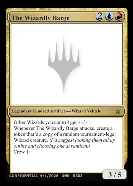 The Wizardly Barge, Magic card UNK RZ03r — Unknown Event set