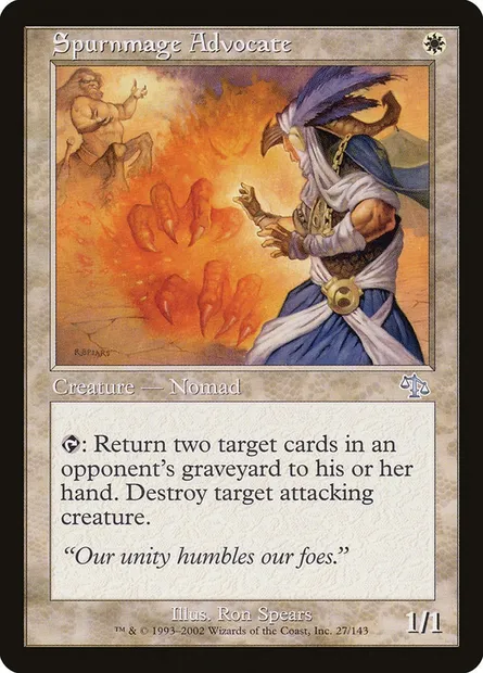Partisan des repoussmages, carte Magic JUD 27 — extension Jugement