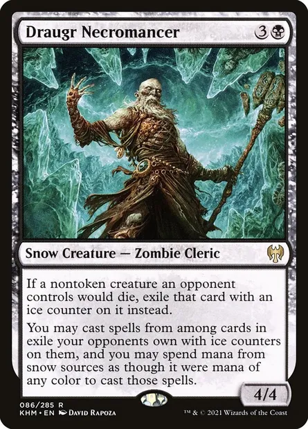 Draugr Necromancer, Magic card KHM 86 — Kaldheim set