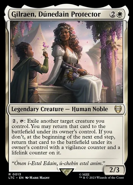 Gilraen, Dúnedain Protector, Magic card LTC 13 — Tales of Middle-earth Commander set