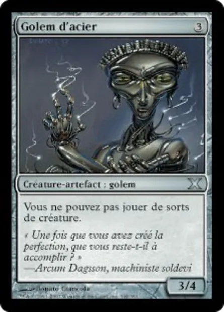 Golem d'acier, carte Magic 10E 344 — extension Dixième édition