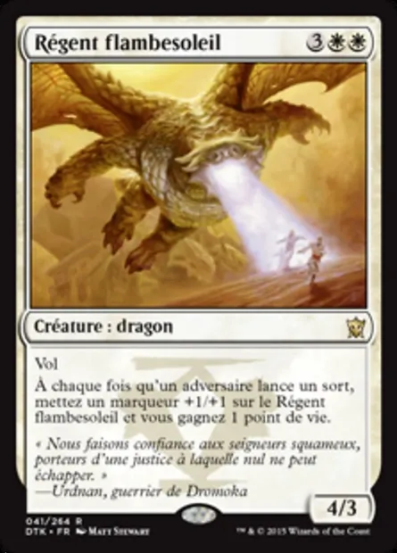 Régent flambesoleil, carte Magic DTK 41 — extension Les Dragons de Tarkir