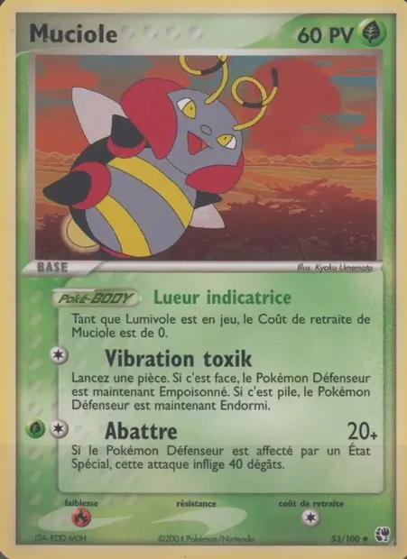 Muciole, carte Pokémon SS 53 — extension EX Tempête de sable