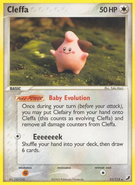 Cleffa, Pokémon card UF 21 — Unseen Forces set