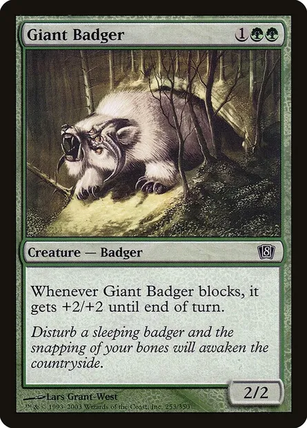 Giant Badger, Magic card 8ED 253★ — Eighth Edition set