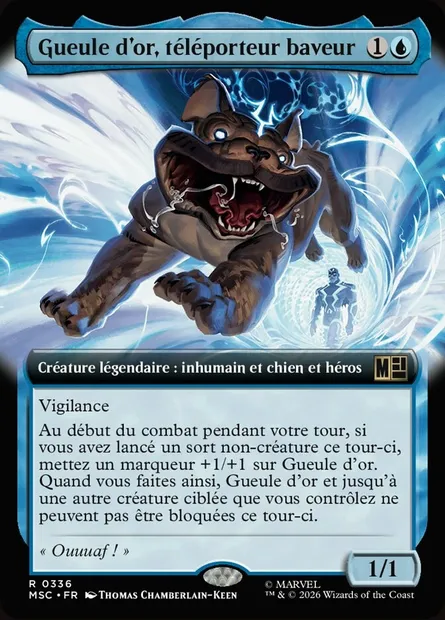 Gueule d'or, téléporteur baveur, carte Magic MSC 336 — extension Marvel Super Heroes Commander