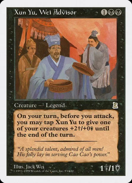 Xun Yu, Wei Advisor, Magic card PTK 93 — Portal Three Kingdoms set