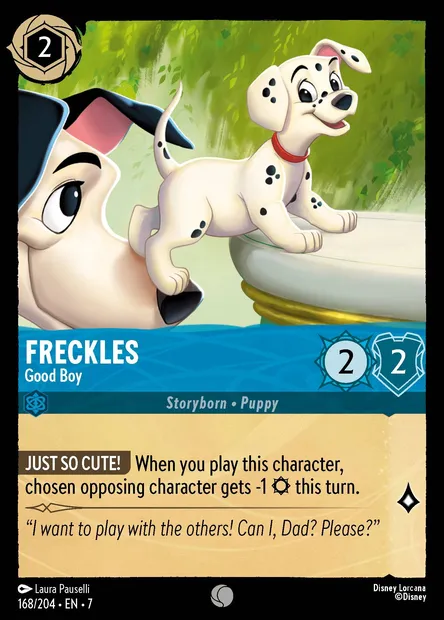 Freckles - Good Boy, Disney Lorcana card CH7-168 — Archazia's Island set