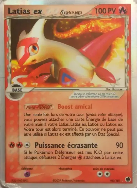 Latias ex δ, carte Pokémon DF 95 — extension EX Île des Dragons