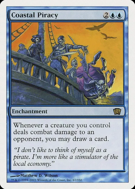 Coastal Piracy, Magic card 8ED 67 — Eighth Edition set