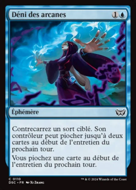 Déni des arcanes, carte Magic DSC 110 — extension Duskmourn: House of Horror Commander