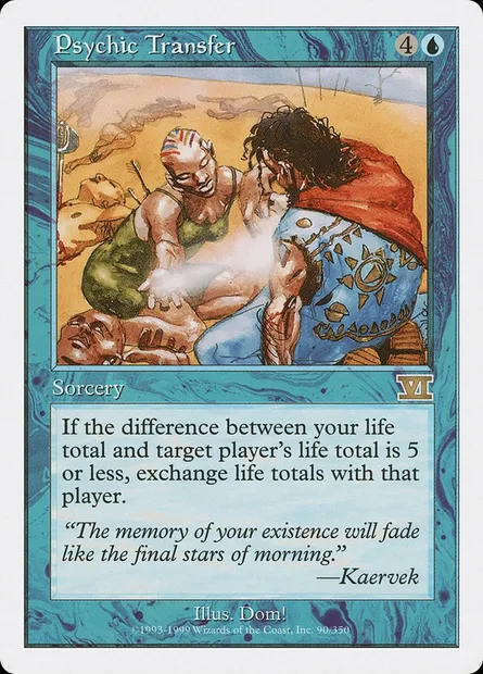 Psychic Transfer, Magic card 6ED 90 — Classic Sixth Edition set