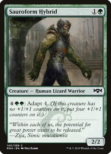 Sauroform Hybrid, Magic card RNA 140 — Ravnica Allegiance set