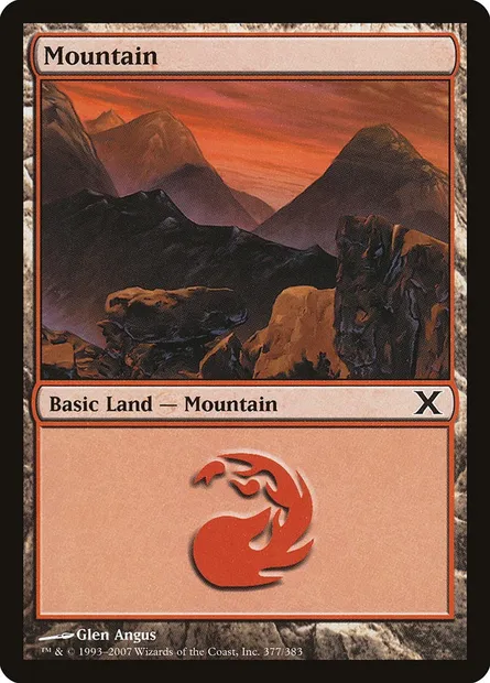 Montagne, carte Magic 10E 377 — extension Dixième édition