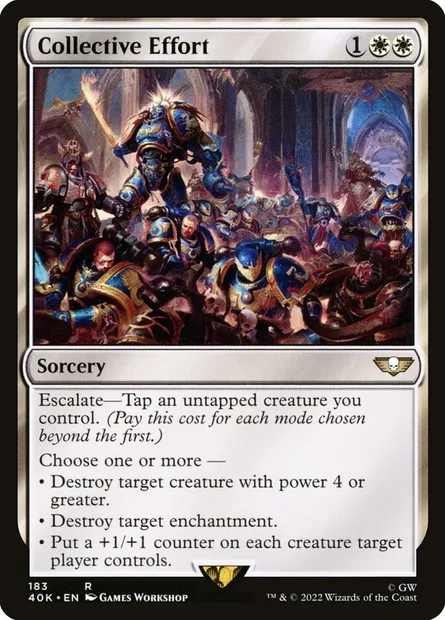 Collective Effort, Magic card 40K 183 — Warhammer 40,000 Commander set