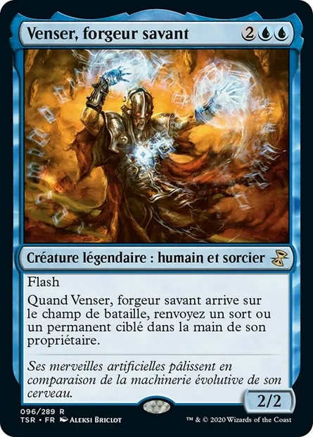 Venser, forgeur savant, carte Magic TSR 96 — extension Spirale Temporelle Remastered