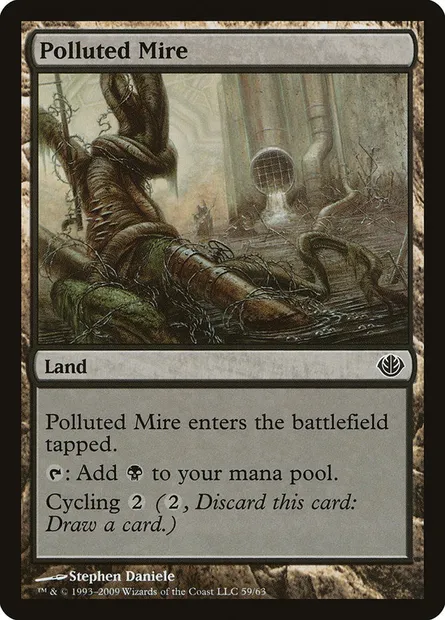 Polluted Mire, Magic card DDD 59 — Duel Decks: Garruk vs. Liliana set