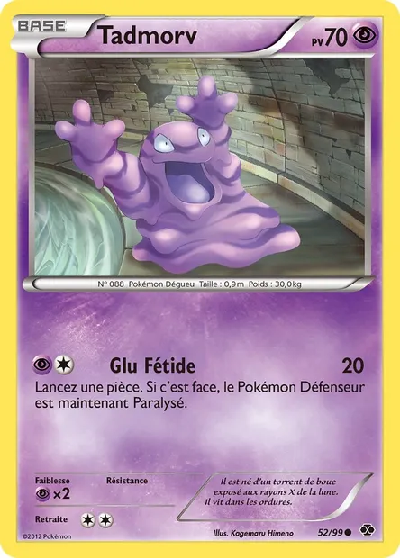 Tadmorv, carte Pokémon NXD 52 — extension Destinées Futures