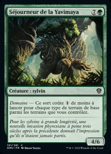 Séjourneur de la Yavimaya, carte Magic DMU 191 — extension Dominaria Uni