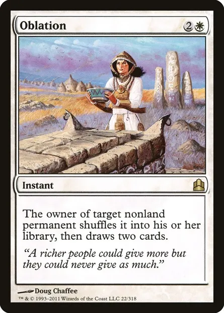 Oblation, Magic card CMD 22 — Commander 2011 set