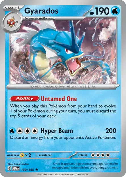 Gyarados, Pokémon card MEW 130 — 151 set