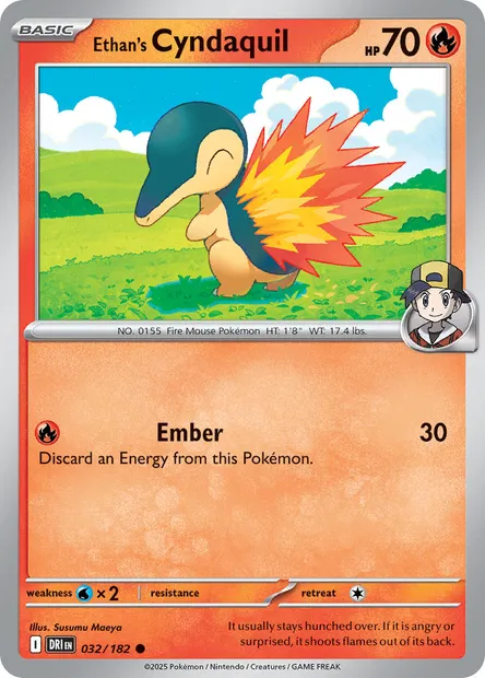 Ethan's Cyndaquil, Pokémon card DRI 032 — Destined Rivals set