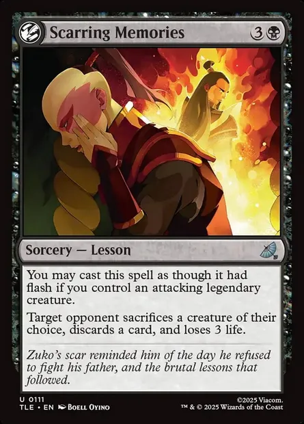 Scarring Memories, Magic card TLE 111 — Avatar: The Last Airbender Eternal set