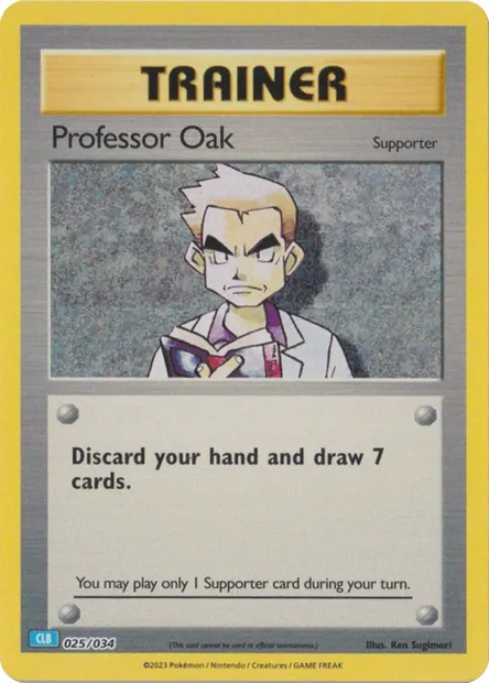 Professeur Chen, carte Pokémon CLB 025 — extension Pokémon TCG Classic: Blastoise & Suicune ex Deck