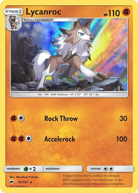 Lougaroc, carte Pokémon TDX 076-3 — extension Theme Deck & Blisters Exclusives