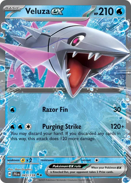 Veluza ex, Pokémon card JTG 043 — Journey Together set