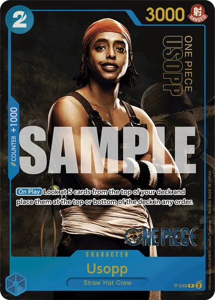 Usopp, One Piece card P-049 — Promotion card set