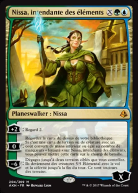 Nissa, intendante des éléments, carte Magic AKH 204 — extension Amonkhet