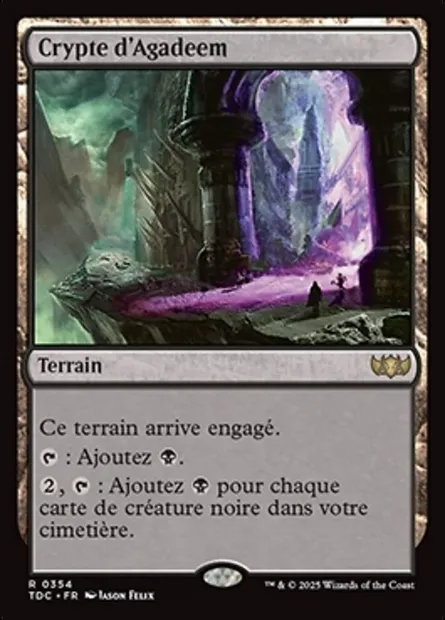 Crypte d'Agadeem, carte Magic TDC 354 — extension Tarkir: Dragonstorm Commander