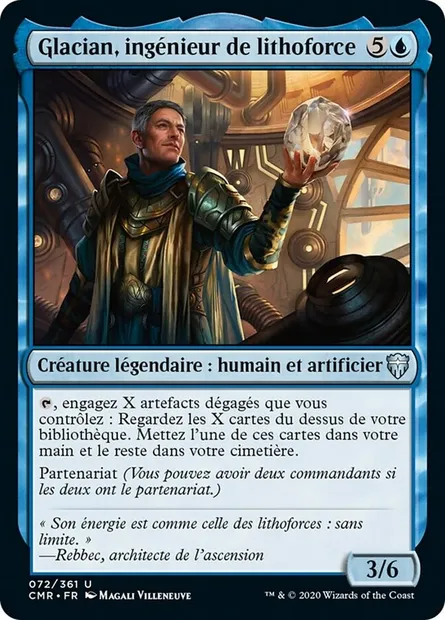 Glacian, ingénieur de lithoforce, carte Magic CMR 72 — extension Commander Legends