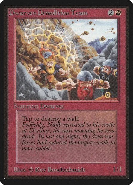 Dwarven Demolition Team, Magic card LEB 143 — Limited Edition Beta set